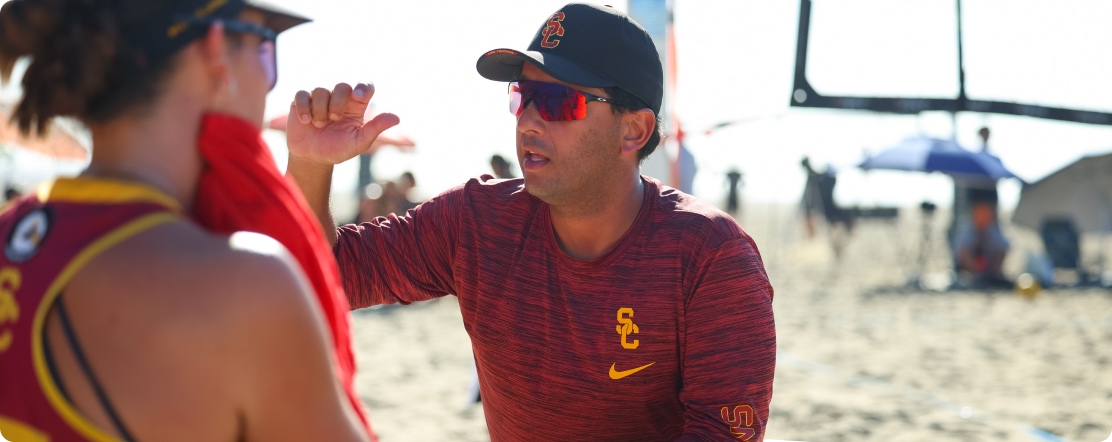 USC beach volleyball coach Gustavo Rocha