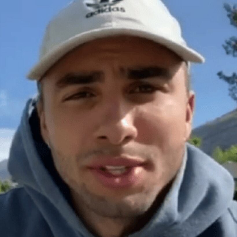 Headshot of male a man talking into the camera about his experiences